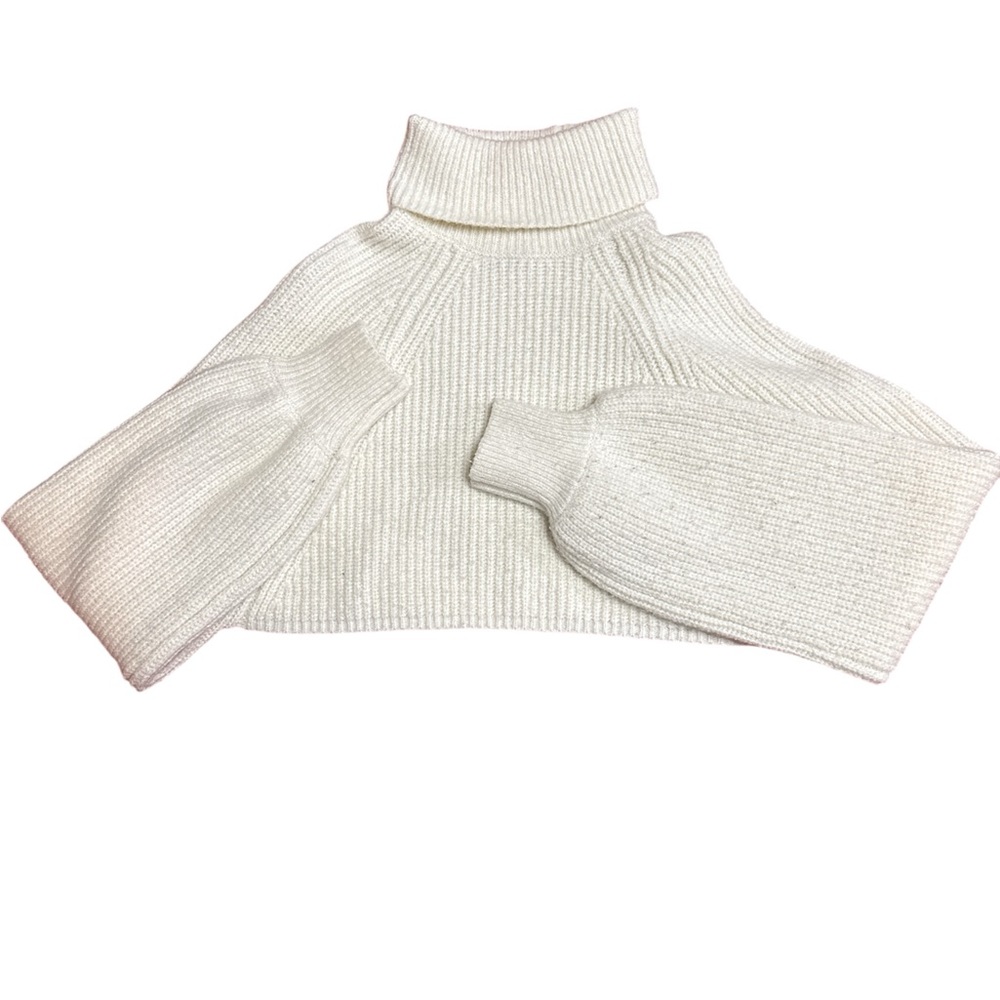 Elegant White Turtleneck Sweater